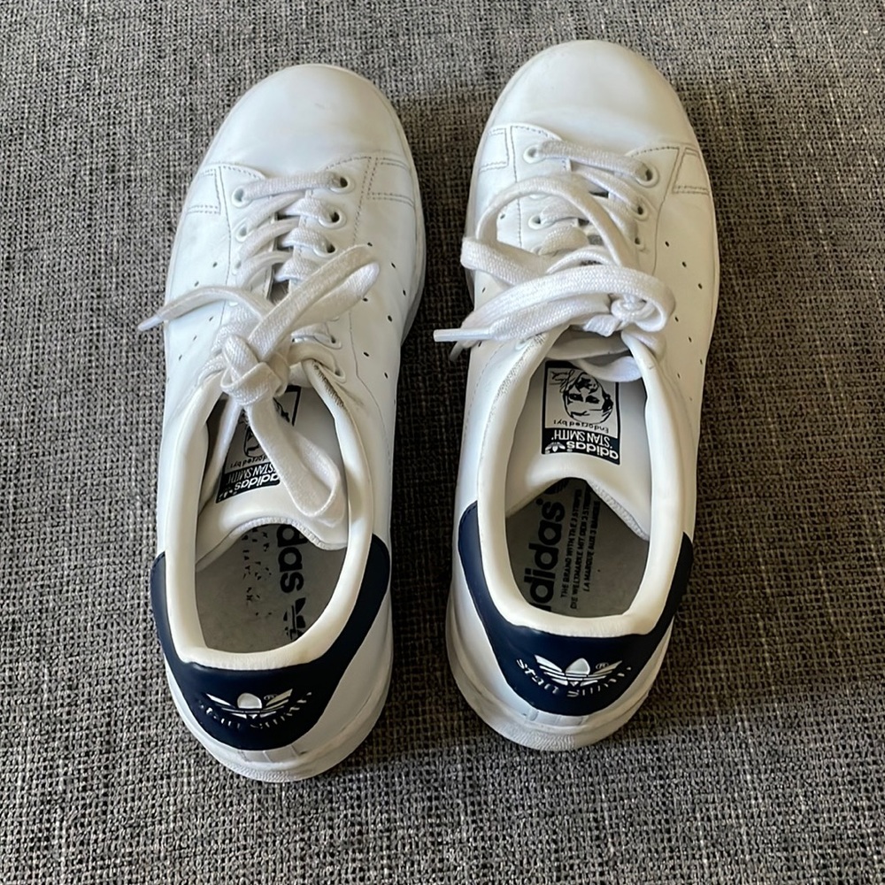 Adidas Stan Smiths! White with blue!